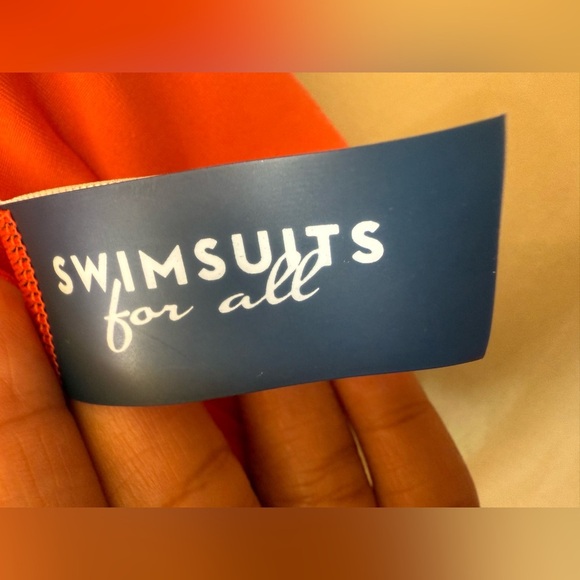 Bathing suits plus size 18  swimsuit for all orange  beach pool cruise - Picture 3 of 16